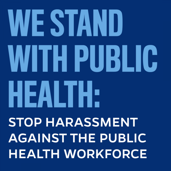 We Stand with Public Health graphic