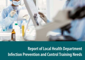 LHD IPC Training Needs Report Cover showing clinicians wearing PPE